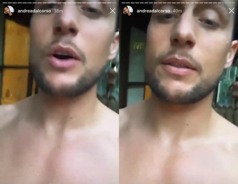 Incidente hot, Andrea Dal Corso tradito dallo specchio: è nudo!