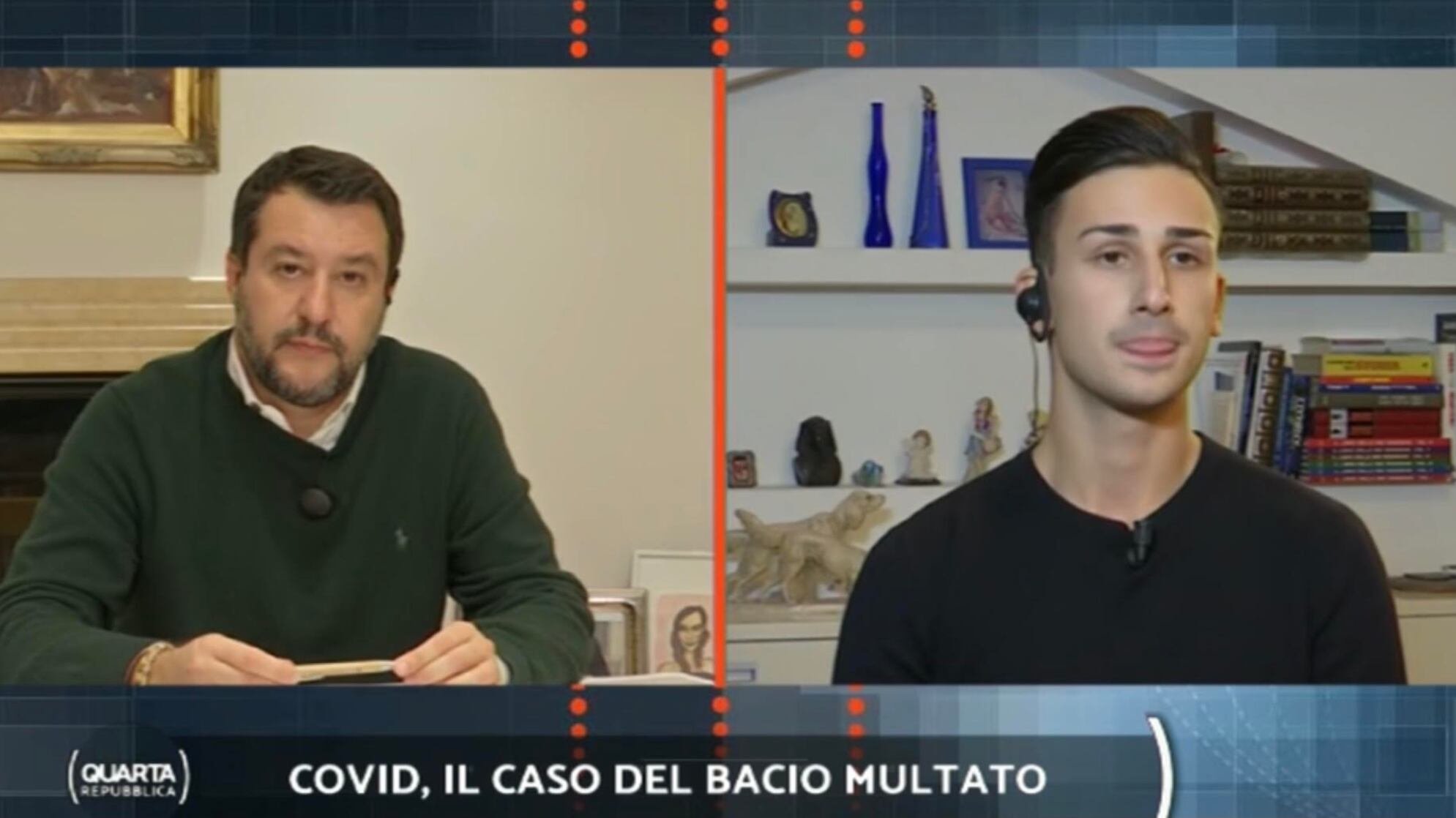 Bacia la sua fidanzata e viene subito multato Salvini: "Paghiamo noi"