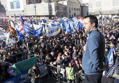 La Lega di Salvini in piazza del Popolo 5