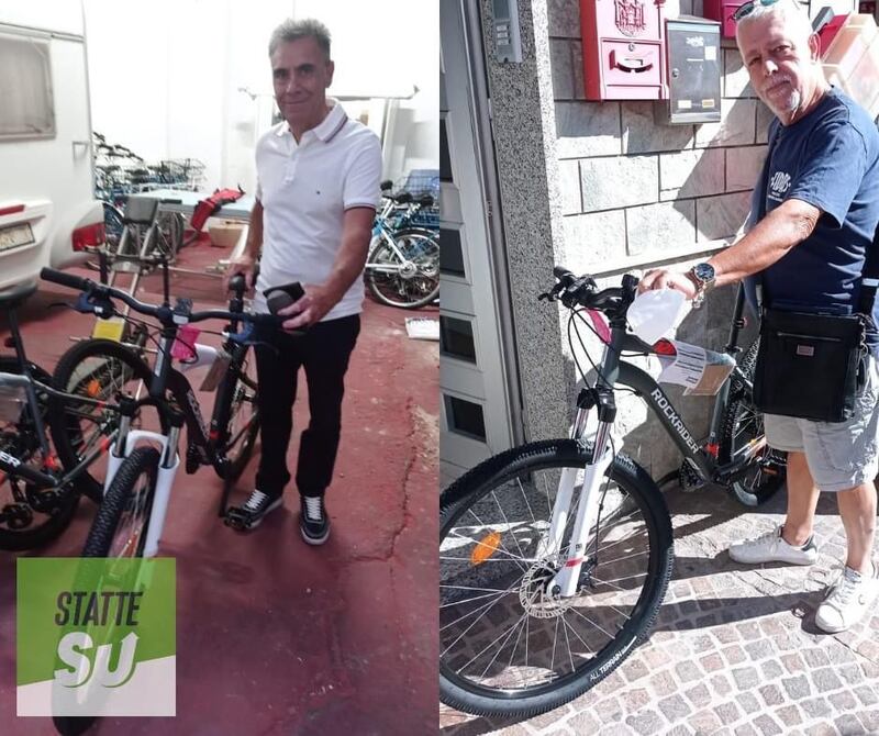 Nel Tarantino mountain bike per chi fa la raccolta differenziata 3