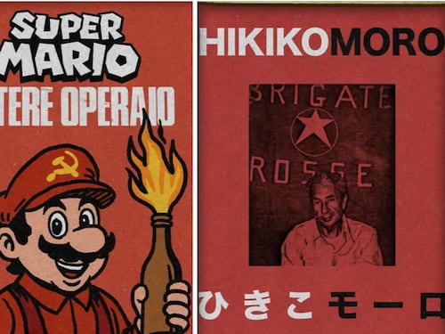 Super Mario "Potere Operaio" e "HikikoMoro". I poster choc che rendono "pop" il terrorismo