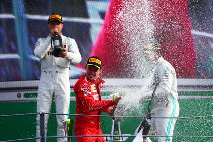 Leclerc scatenato in pista e sul podio a Monza 9
