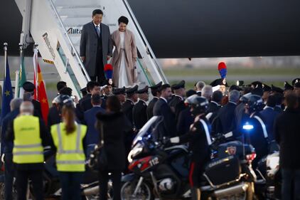 L'arrivo a Fiumicino di Xi Jinping 4