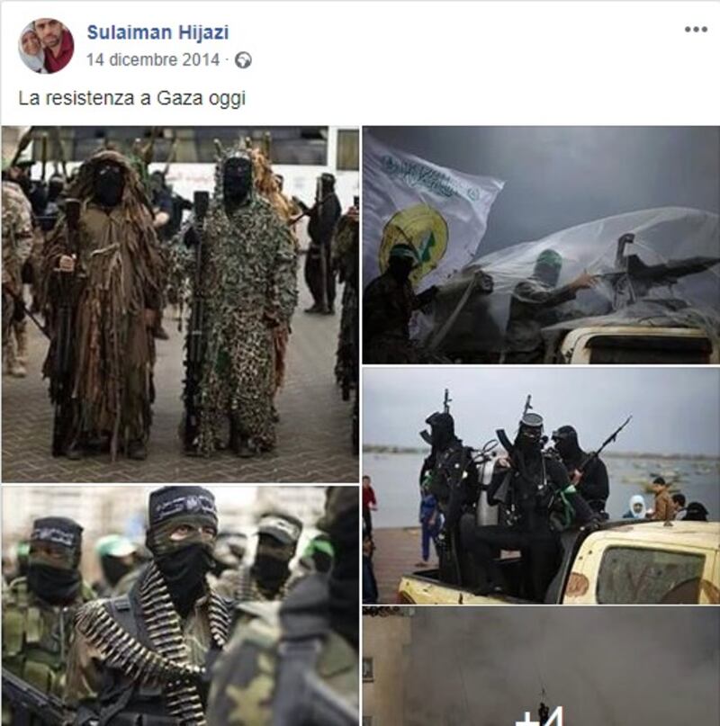 Screenshot sul profilo Facebook di Hijazi 7