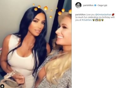 Paris Hilton sexy con Kim Kardashian per il compleanno 2