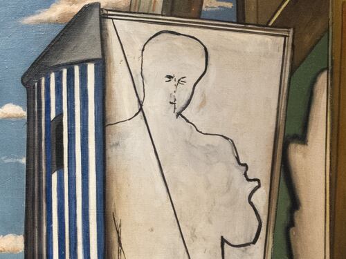 Rubato in Francia "Composizione con autoritratto" di de Chirico