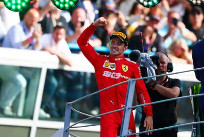 Leclerc scatenato in pista e sul podio a Monza 2
