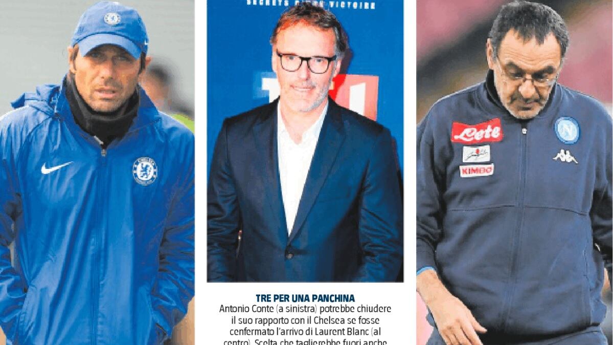 Il Chelsea va in Blanc. Conte e Sarri vanno in tilt