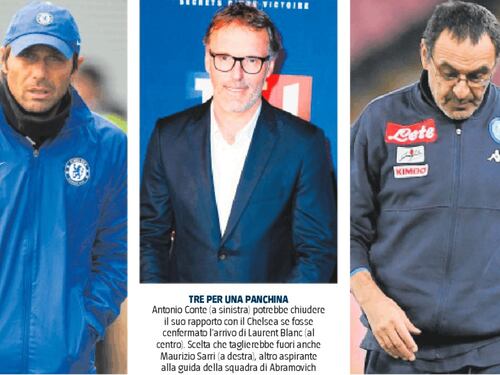 Il Chelsea va in Blanc. Conte e Sarri vanno in tilt