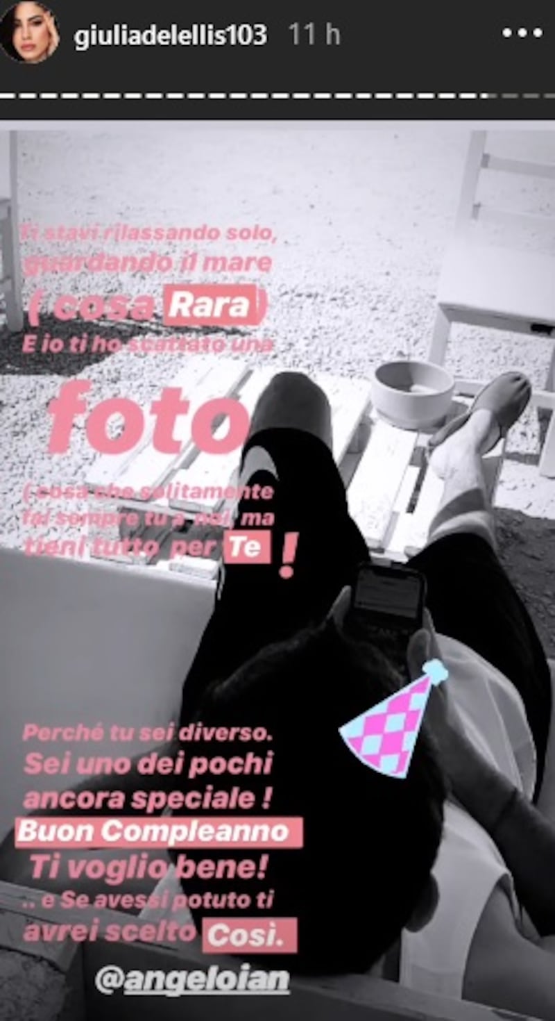 Giulia De Lellis, auguri per il cognato