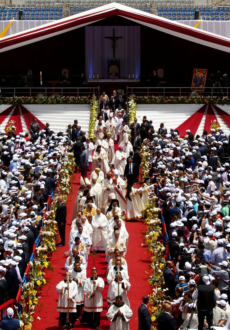 Il Papa dice messa al Cairo 7