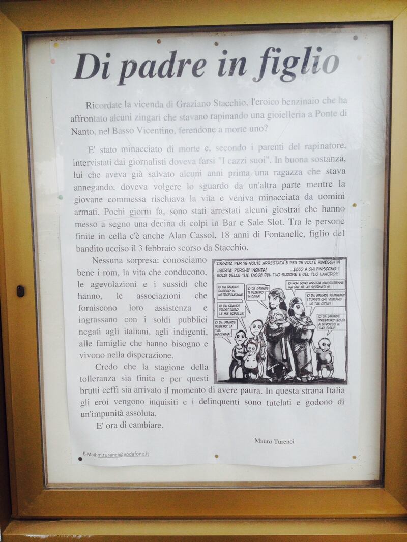 Messaggio sui muri