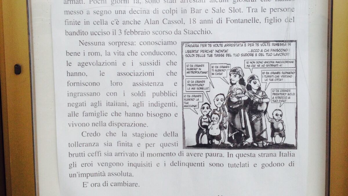 Messaggio sui muri
