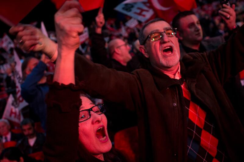 Istanbul, comizio del "no" in vista del referendum costituzionale 19