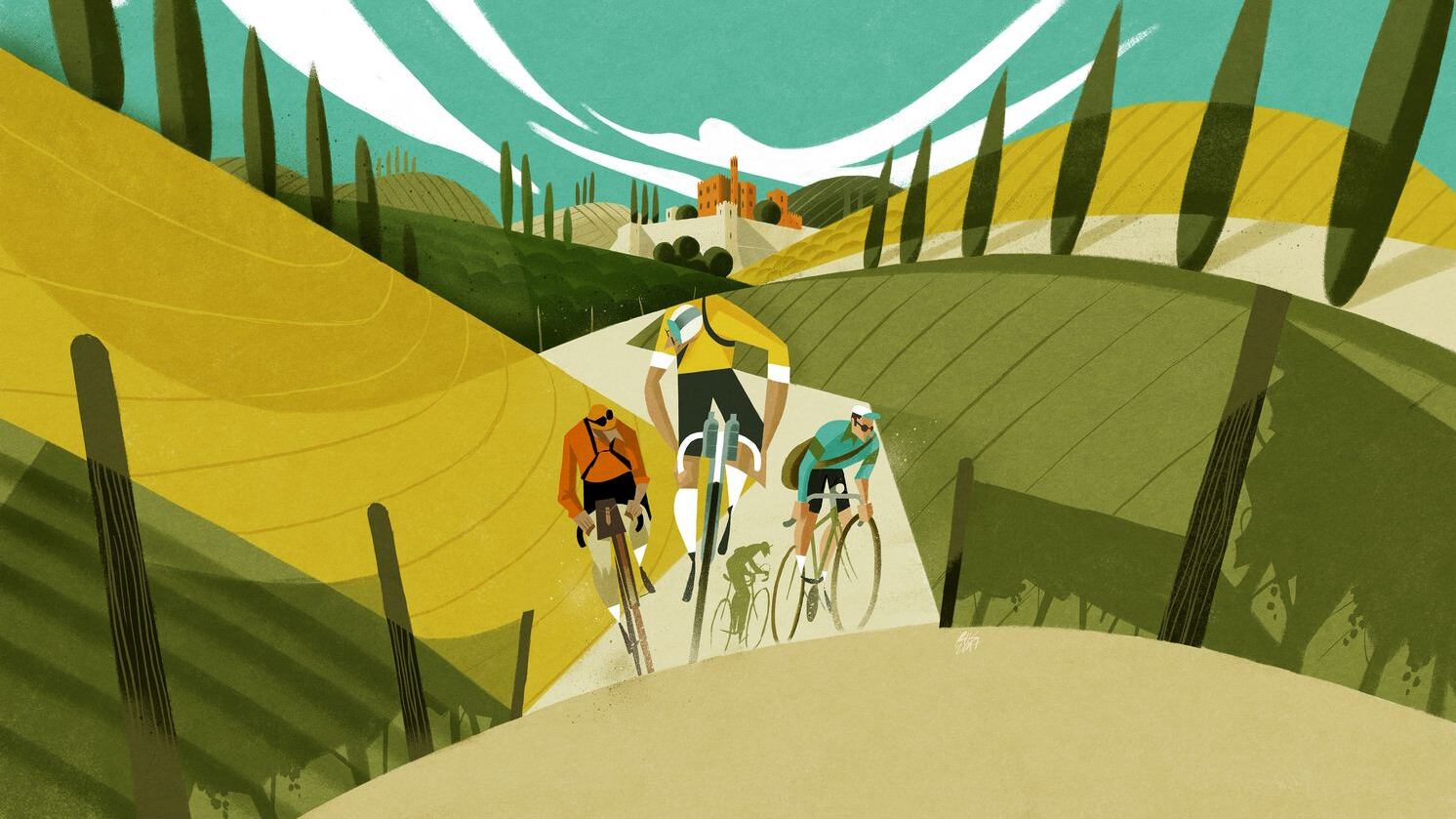 "Veni, vidi, bici": i poster del Giro raccontano la storia del ciclismo