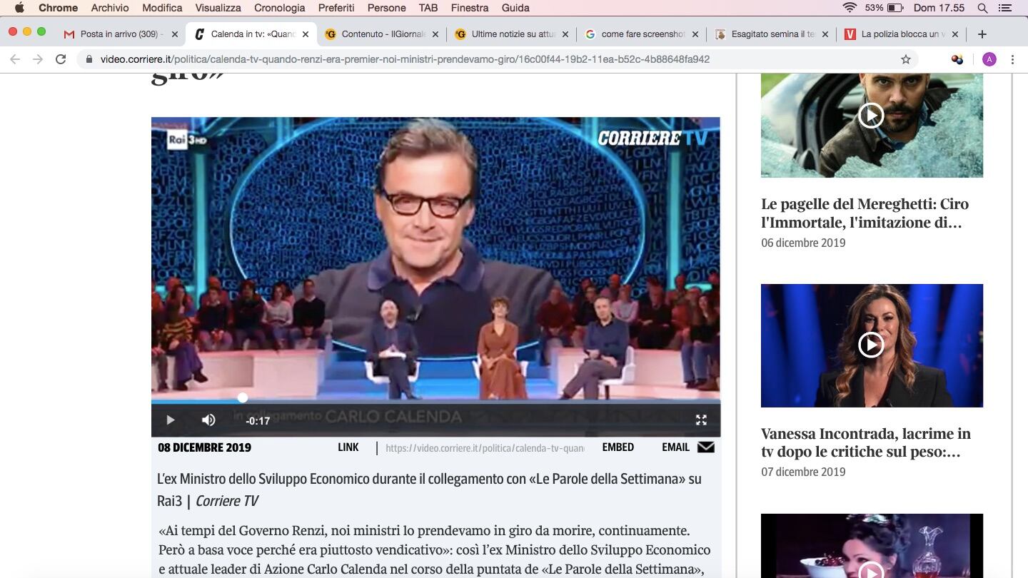 Calenda: "Quando Renzi era al governo, lo prendevamo in giro"