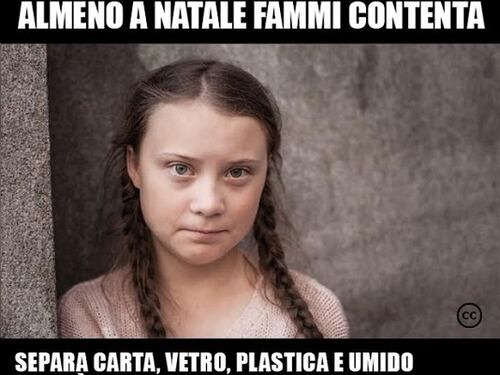 Differenziata al 65 % in tre anni: e il sindaco si affida a Greta Thunberg