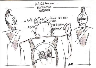 La vignetta del giorno - Mattarella: "Non torno per cena..." 1