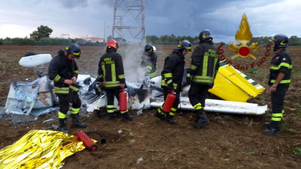 Ultraleggero precipitato a Santa Severa: un morto