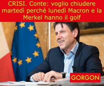 La vignetta del giorno: Conte e il golf di Macron 1