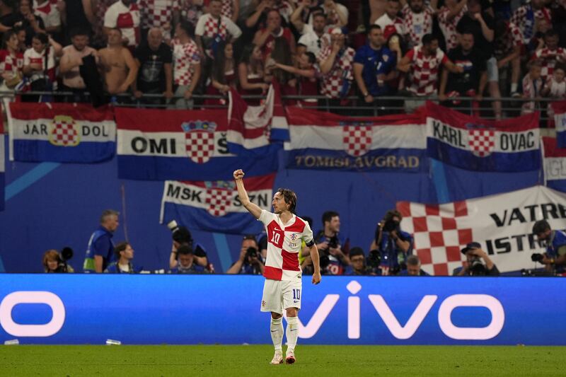 Croazia Italia Modric celebrazione