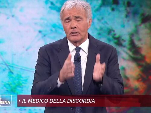 "Anche io posso scrivere ca...": l'ira di Giletti contro il medico no vax