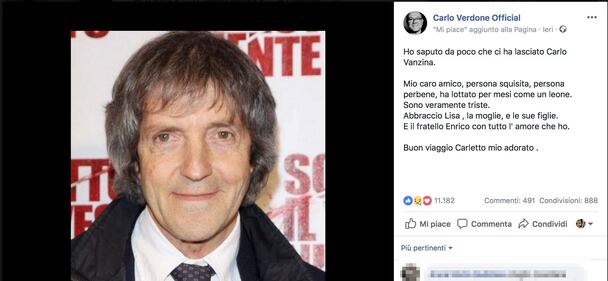 Carlo Vanzina, la storia e il cordoglio social 3
