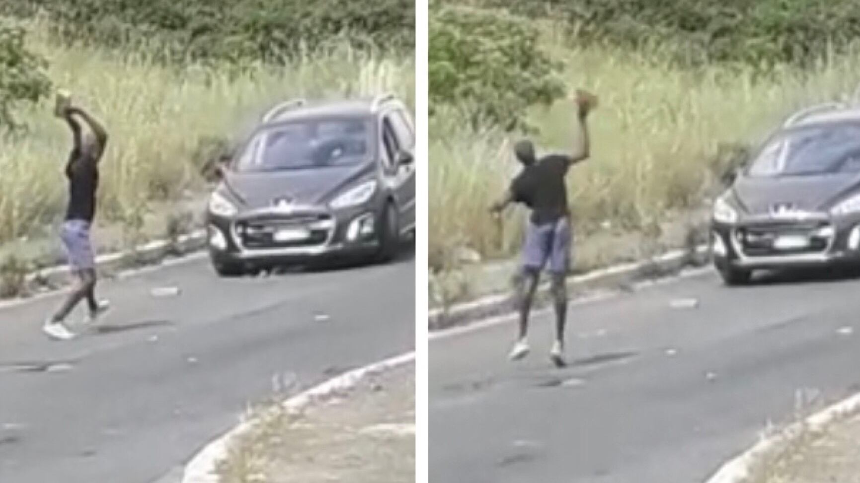 "Italiani di me*** vi ammazzo", la furia del migrante contro le auto in corsa