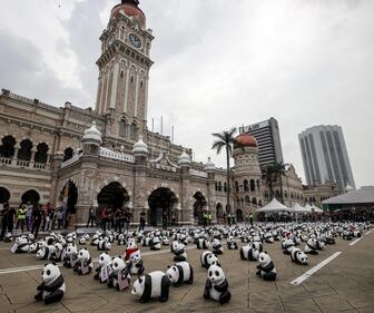 1.600 panda di carta "invadono" Kuala Lumpur 7