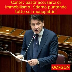 La satira del giorno: Conte ribatte alle accuse di immobilismo 1