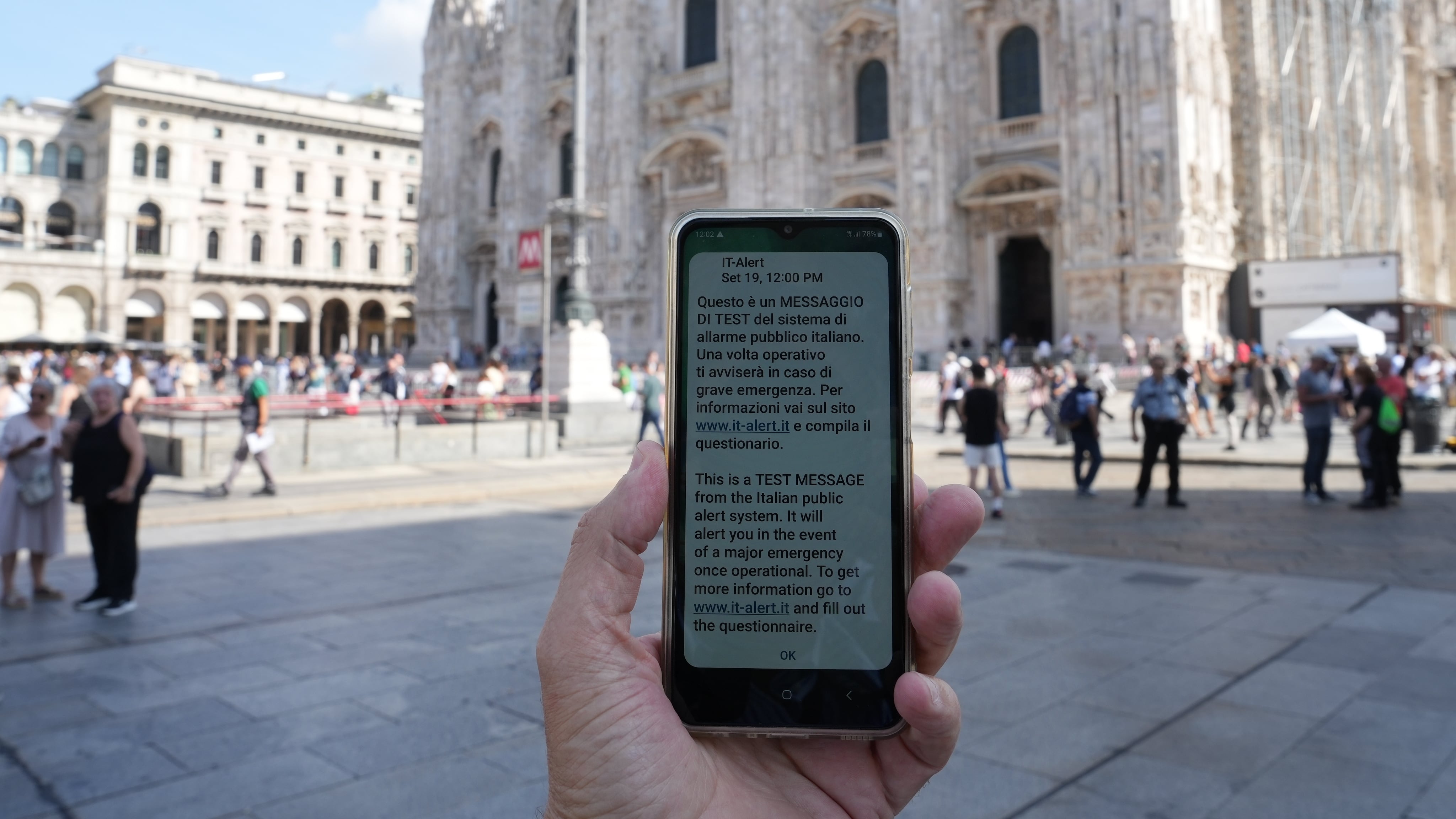 IT-Alert, pronti due giorni di nuovi test: ecco dove e perché