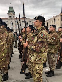 La preparazione della parata del 4 novembre 14