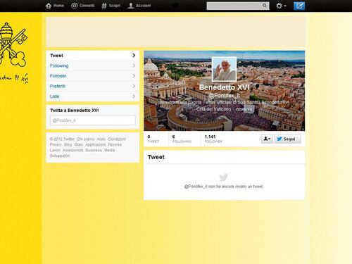 Il Papa sbarca su Twitter: dal 12 dicembre i primi cinguettii