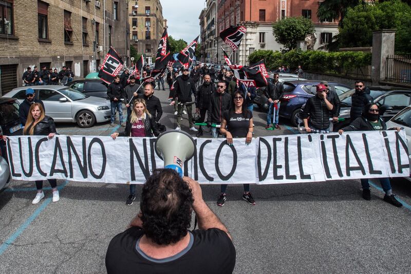Il corteo di Forza Nuova contro Lucano 12