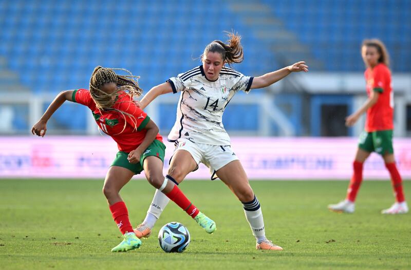 La giovanissima Giulia Dragoni al debutto (FIGC)