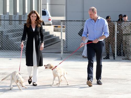 William e Kate al Centro di Addestramento per cani anti-mine