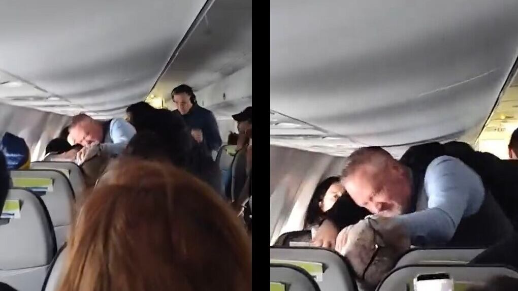 Aggredisce passeggera e l'afferra per i capelli, poi lo stewart lo prende a pugni