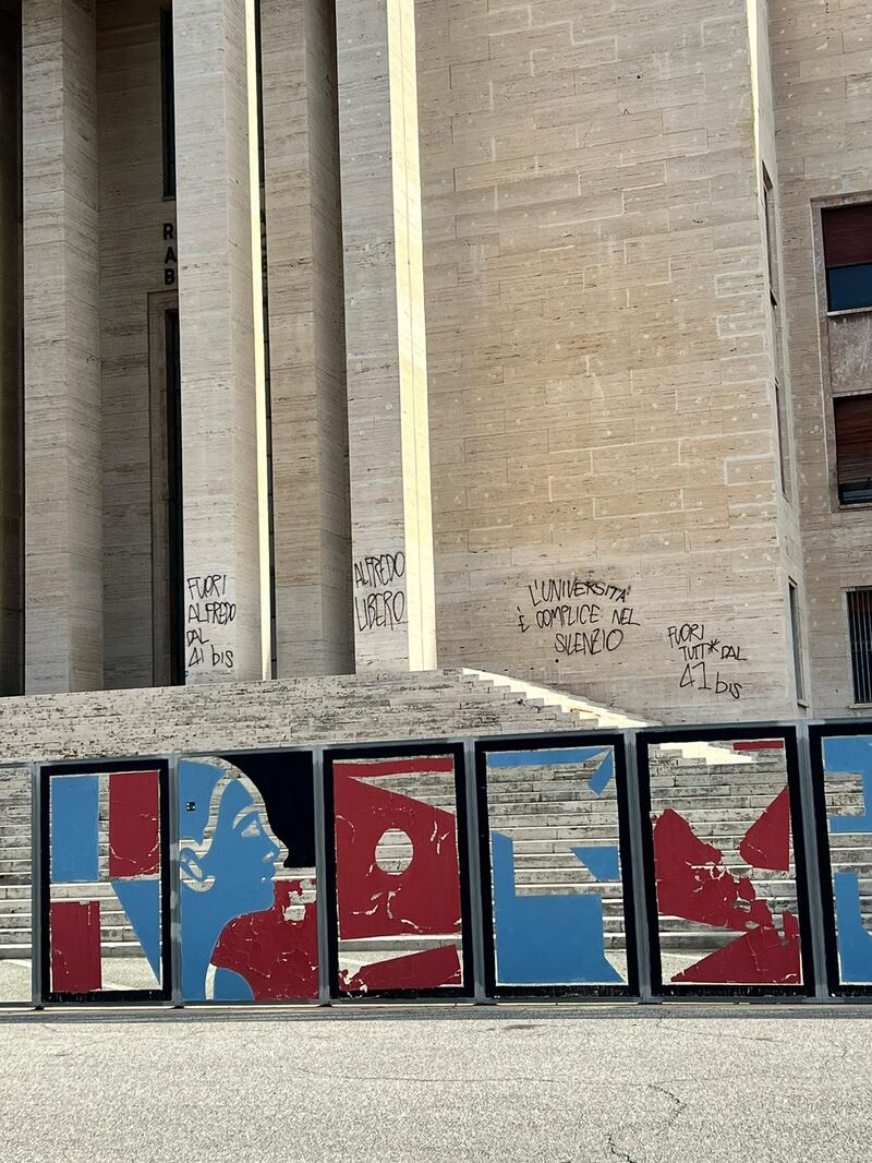 Scritte anarchiche a La Sapienza: "Alfredo Libero" 4