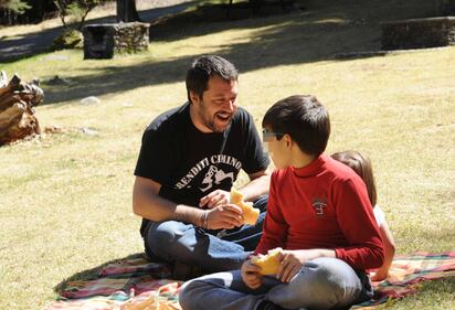 Matteo Salvini in montagna con i figli 10