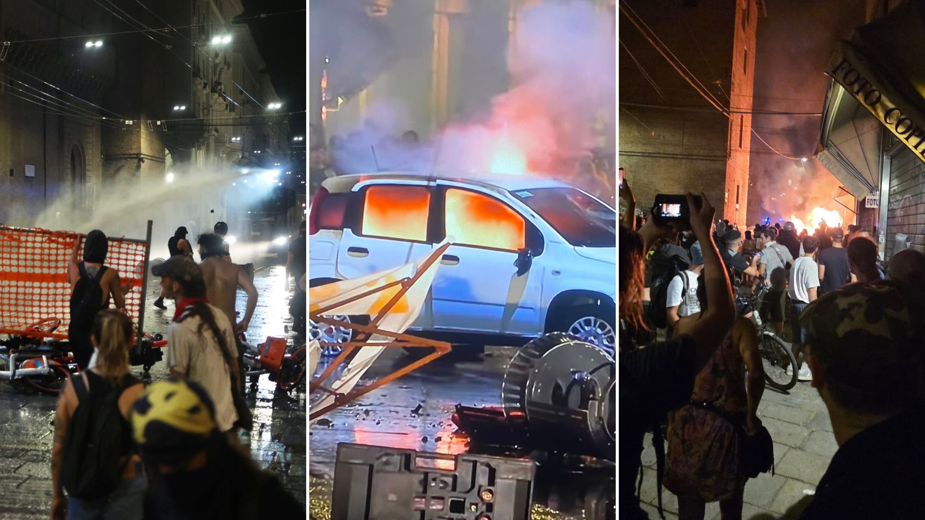 Oltre 60 feriti tra le forze dell'ordine, caos e auto bruciate. Ecco il bilancio della caccia all'agente dopo la manifestazione Pd