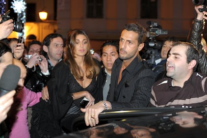 Fabrizio Corona e Belen Rodriguez a Sanremo 2010 (febbraio 2010)