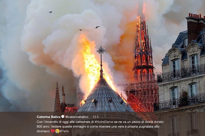 Notre Dame brucia, le reazioni vip: foto 4