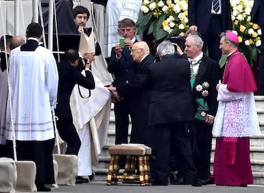 Napolitano e Renzi a San Pietro 4