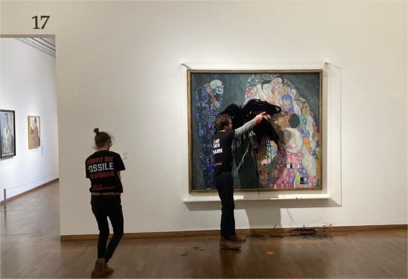 Attivisti contro il dipinto di Gustav Klimt "Morte e Vita" 3