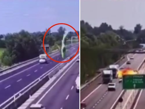 La picchiata, lo schianto e la "palla di fuoco": in un video l'incidente choc dell'ultraleggero a Brescia