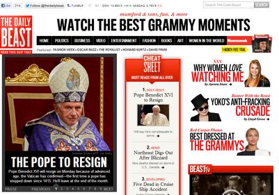 La notizia delle dimissioni del Papa sui giornali esteri 25