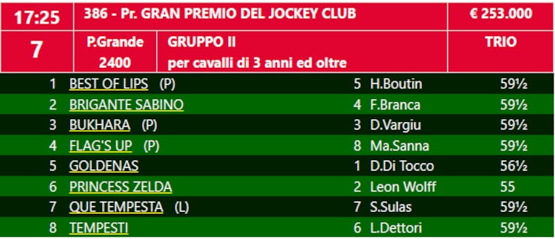Premio Jockey club
