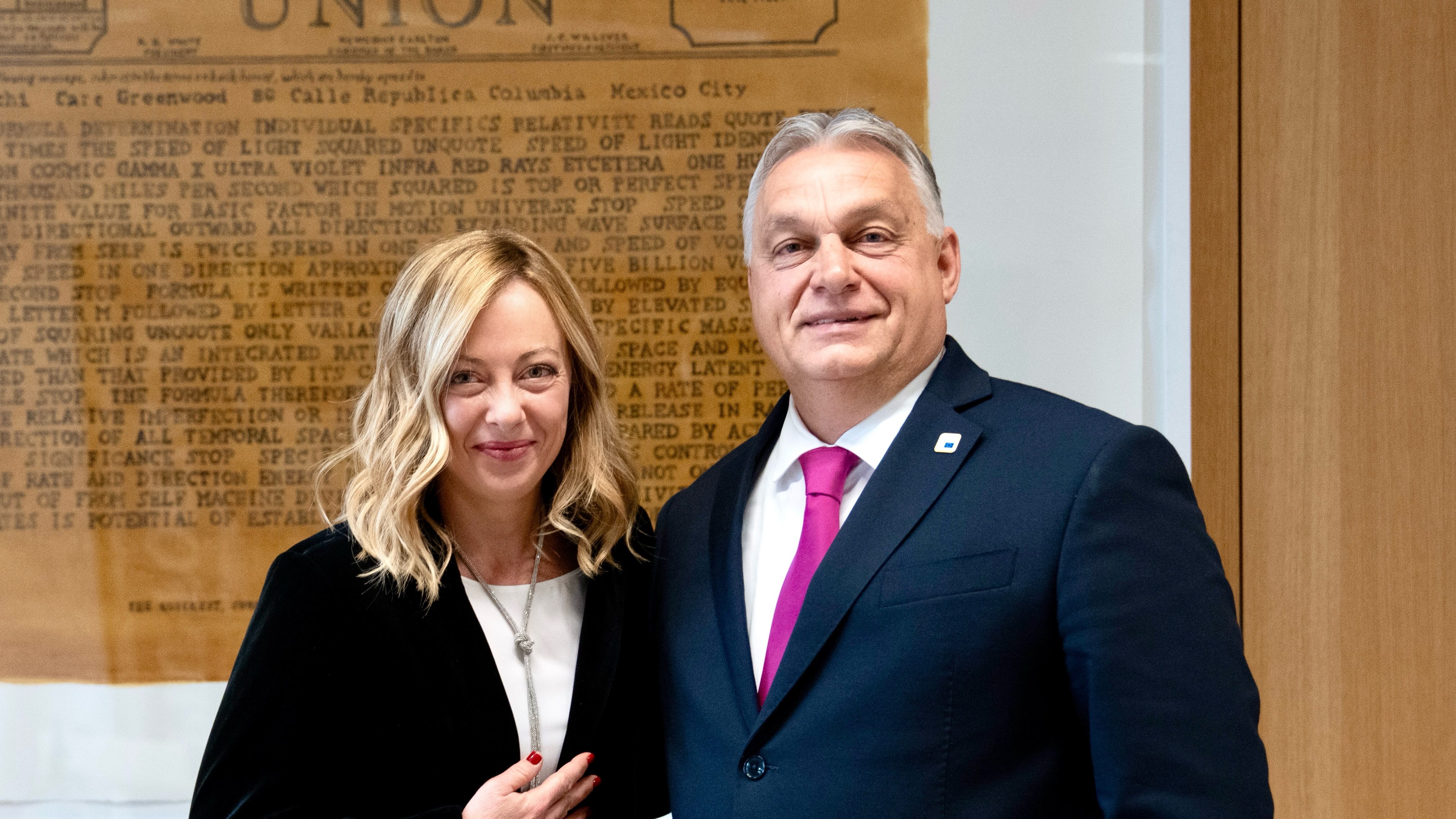 Meloni e Orban, incontro nella notte