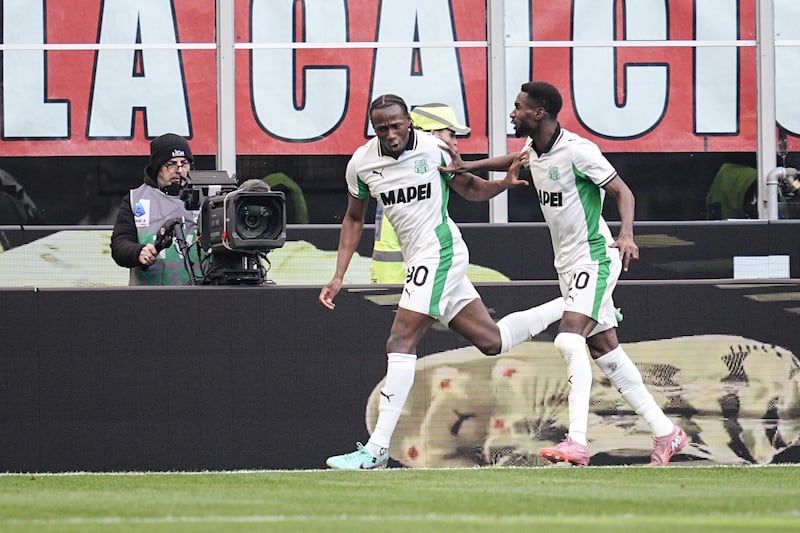 Milan Sassuolo Kone celebrazione