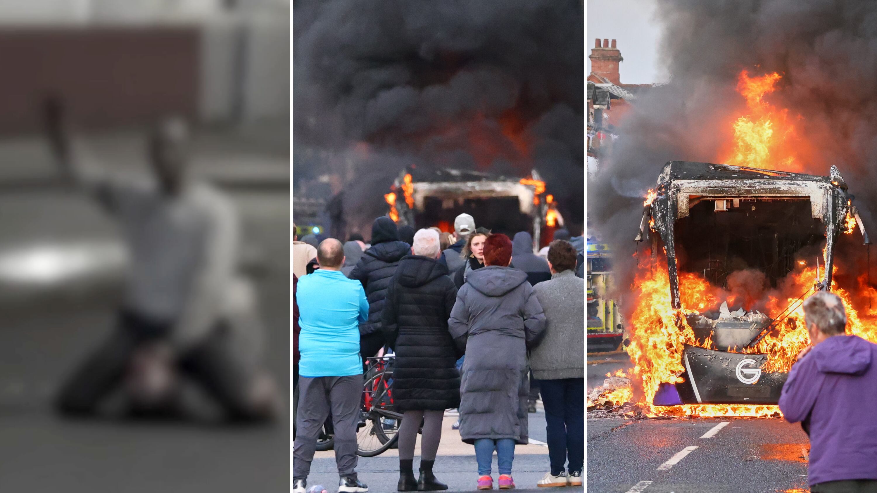 Belfast, esplode la rivolta anti-immigrati: bus in fiamme dopo l’aggressione choc del migrante sudanese